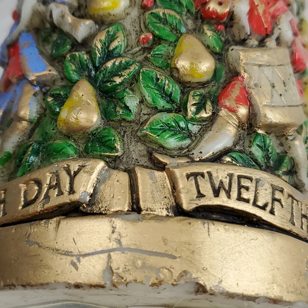 Vintage Lenox Pillar Candle 12 days of Christmas New